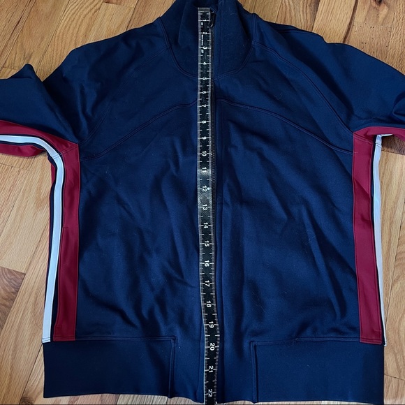 Lululemon navy, red & white stripe zip up - Picture 8 of 8
